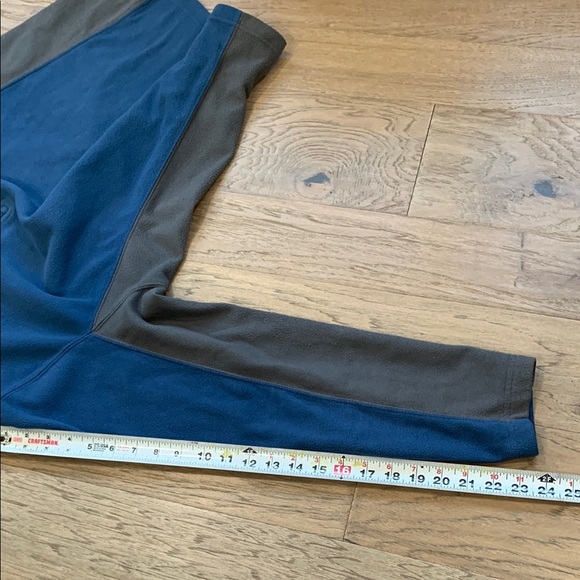 L.L. Bean Blue Outdoor 1/4 Zip Pullover Fleece Sweatshirt Size Medium - Picture 6 of 8